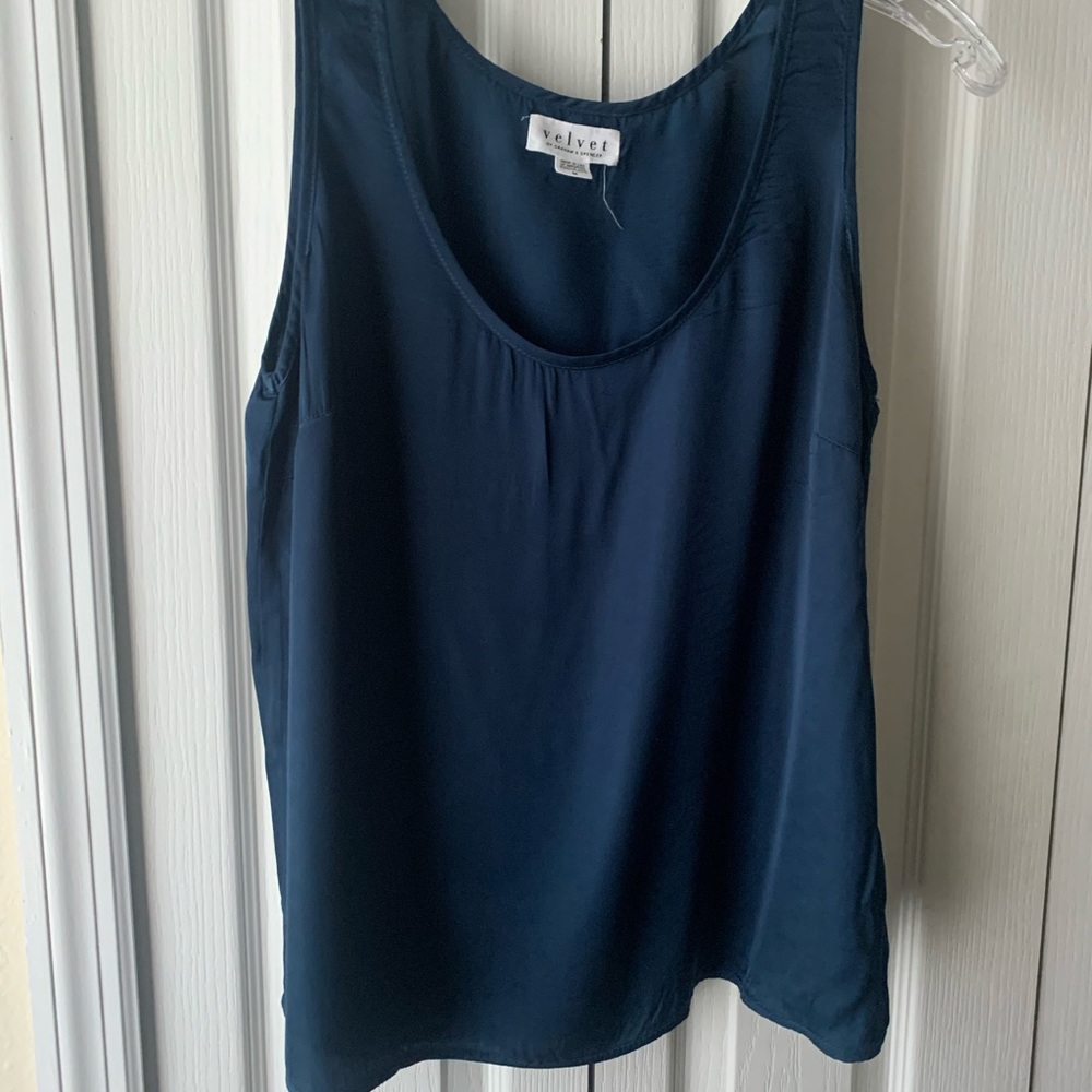 Velvet Graham & Spencer Darla Blouse in Ocean Blue